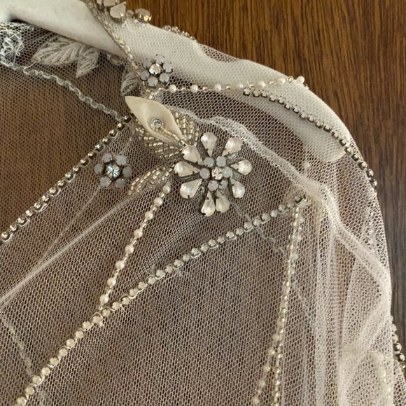 BHDLN Bejeweled Bridal Cape - Worn once! - Picture 7 of 11